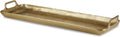 Signature Design by Ashley Posy Decorative Metal Serving Tray, Gold Finish
