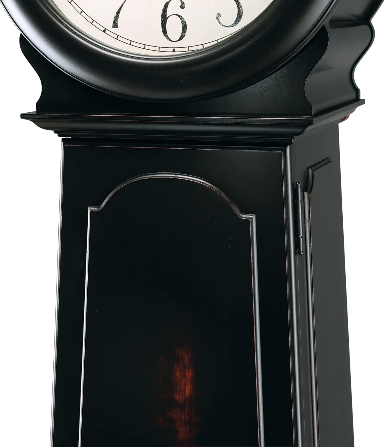Howard Miller Graham Floor Clock II, Black Finish with Illuminated Dial Dual-Chime Movement, Arabic Numeral Key-Wound Volume Control Adjustable Timepiece for Home Decor, Office & Living Room
