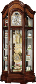 Howard Miller Liskov Floor Clock II, Wood Finish Curio Cabinet, Triple Chimes & Pendulum Volume Control Storage Cabinets, Led Illuminated Shelves Best for Home Decor, Office & Farmhouse